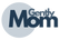 A logo-style graphic reading 'Gently Mom' with the word 'Mom' in large dark navy letters and 'Gently' in smaller gray letters, overlaid on a light gray oval against a white background.